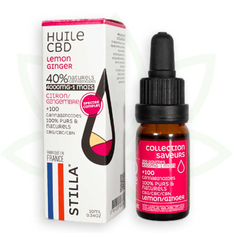 cbd-öl lemon ginger 40 Prozent 10ml full spectrum stilla france mafrenchweed 12