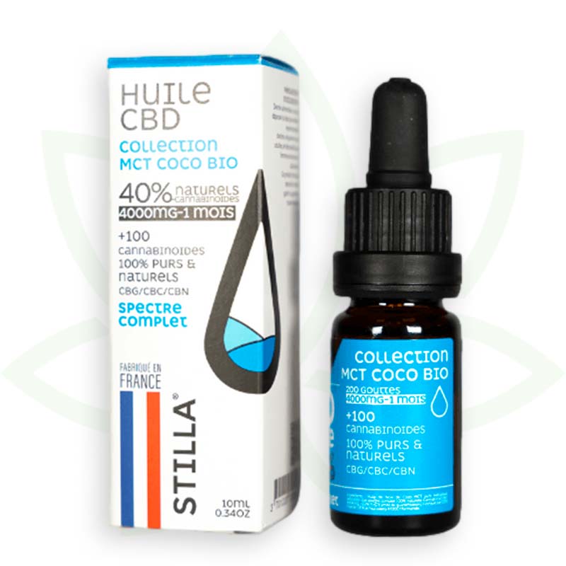 cbd-öl mct kokosnuss 40 prozent 10ml full spectrum stilla france mafrenchweed 12